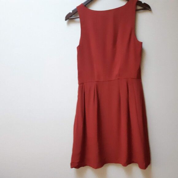 Kensie Red Pleated A-Line Mini Dress - Picture 4 of 5